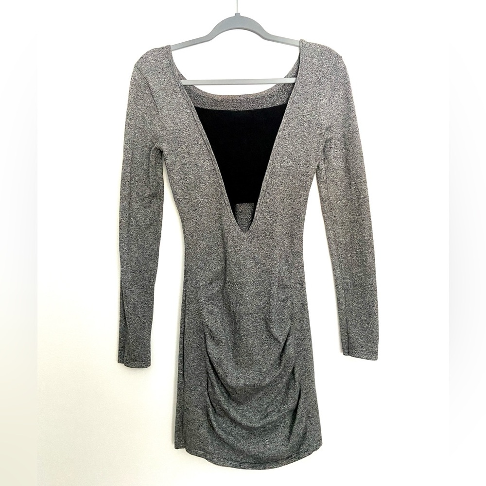 Express Solid Ruched Sweater Dress - image 4